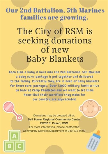Baby blanket donation flyer