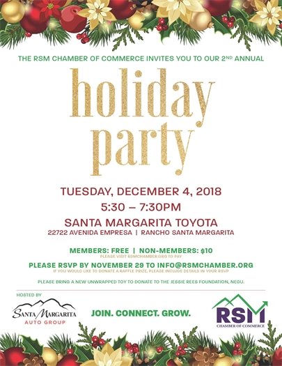 RSM Chamber of Commerce Holiday Party flyer
