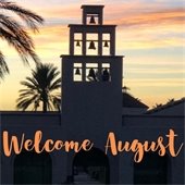Welcome August graphic