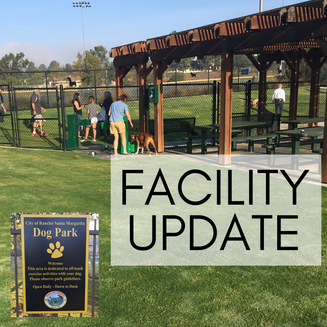 FACILITY UPDATE - Dog Park Closed through April 30 2023