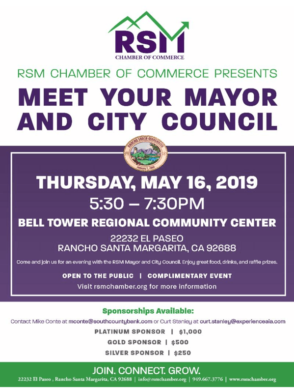 Meet the Mayor and City Council flyer announcement