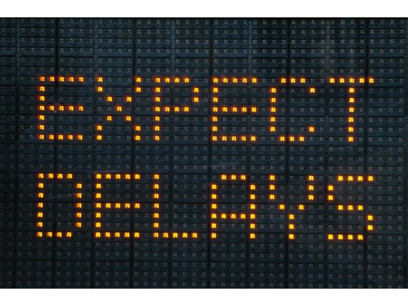 Expect Delays road sign