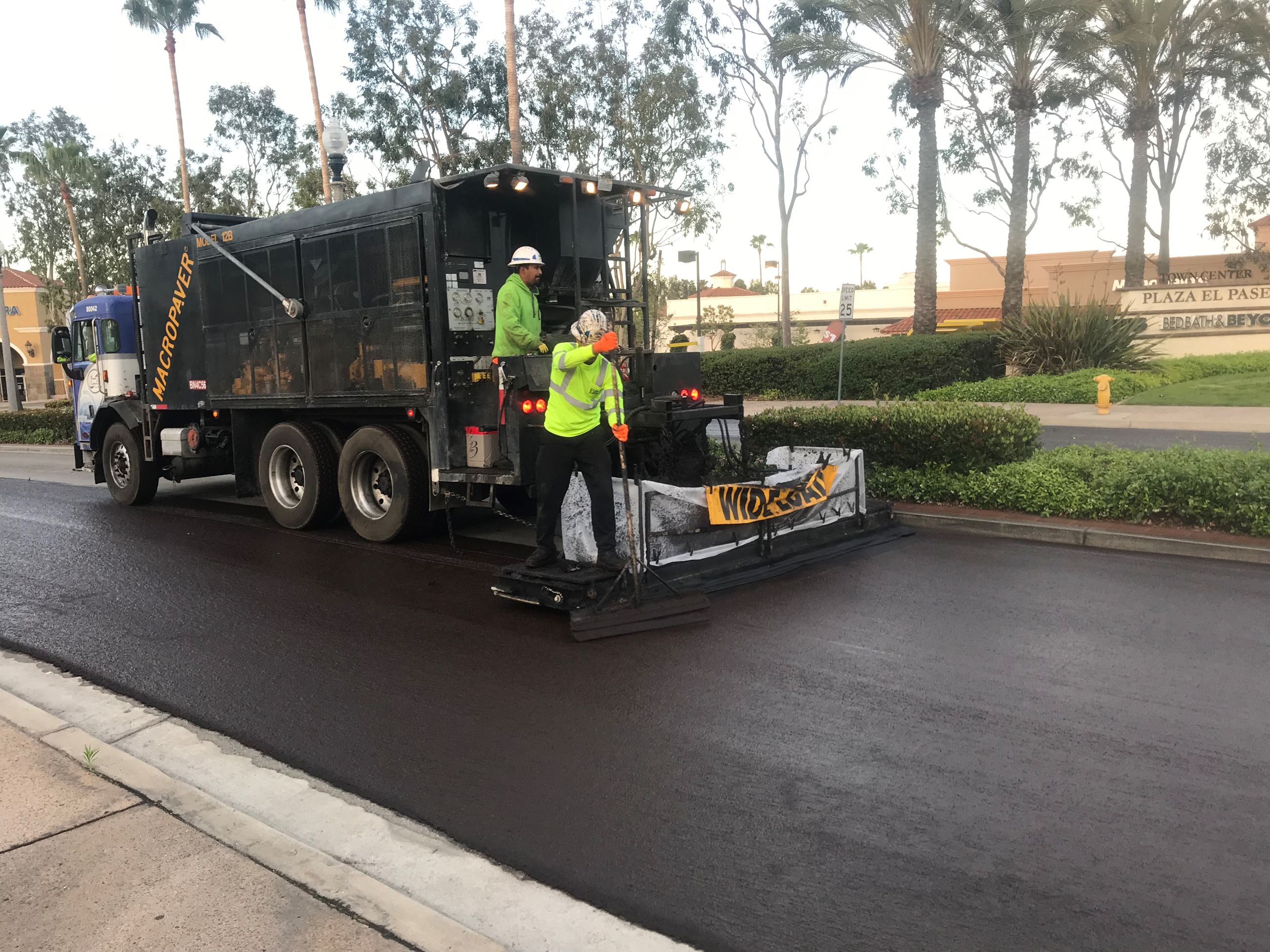 Slurry Seal of streets taking place