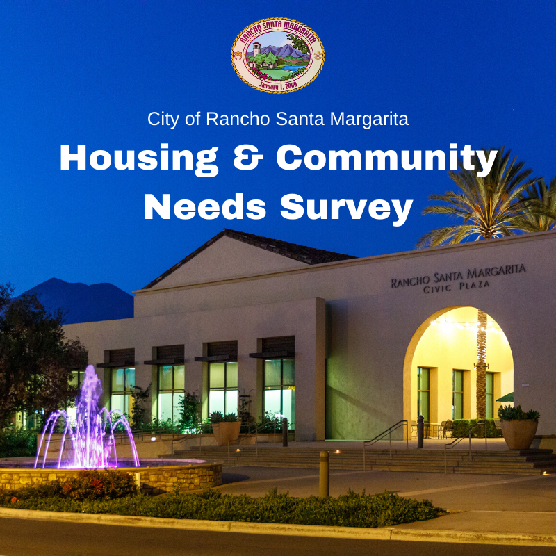 City of Rancho Santa Margarita Housing and Community Needs Survey graphic
