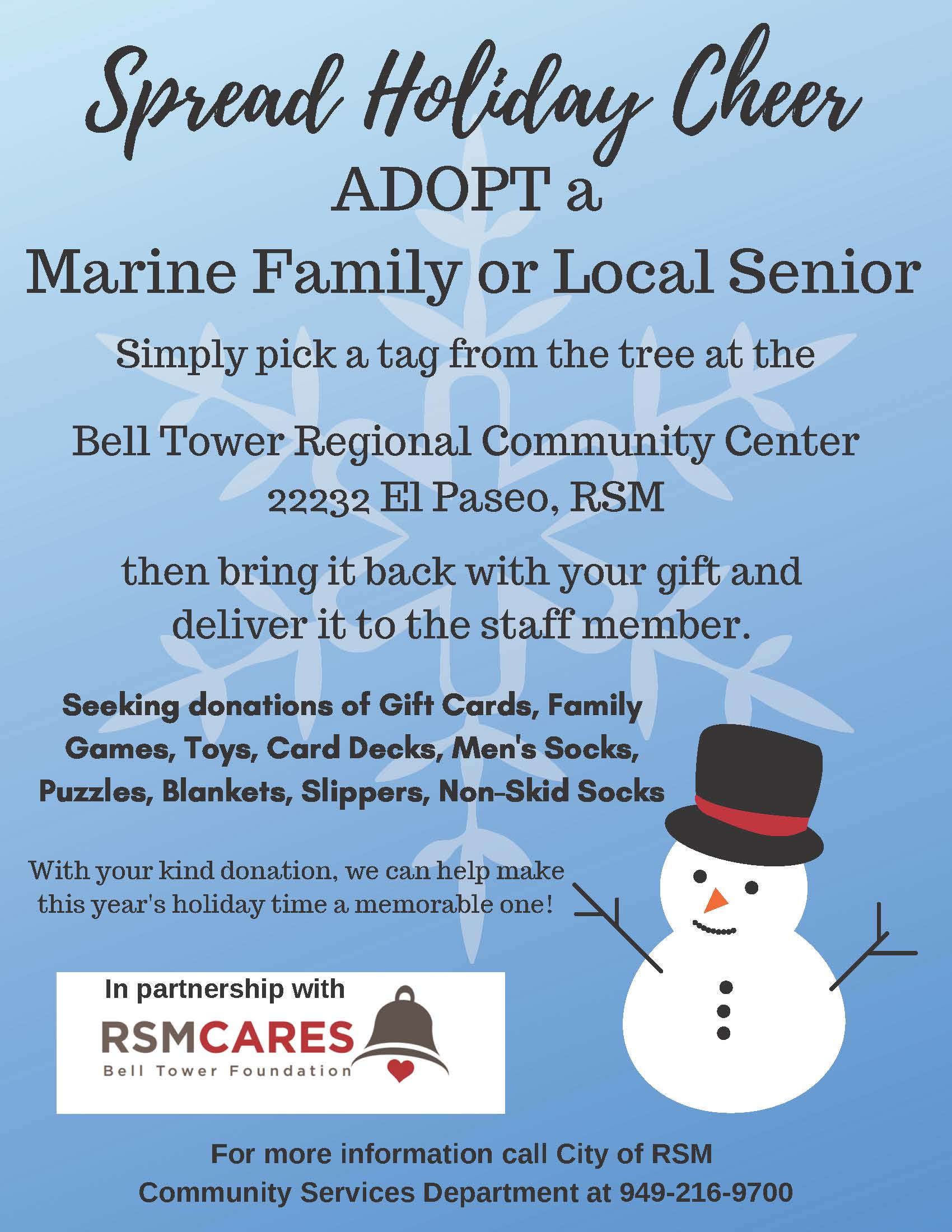 Help spread Holiday Cheer Flyer 2021