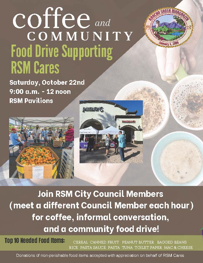 Coffee and Community Food Drive Flyer 10222022