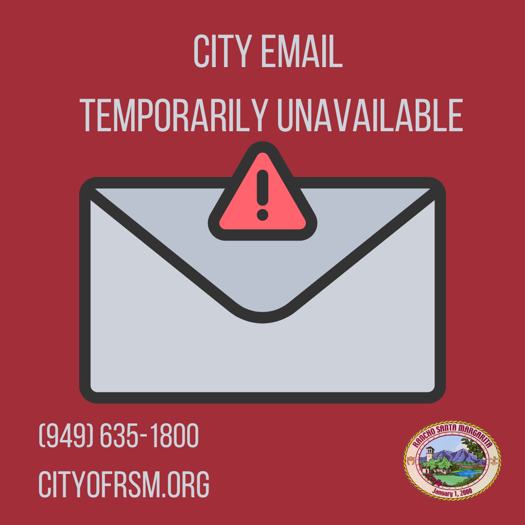 City email temporarily unavailable