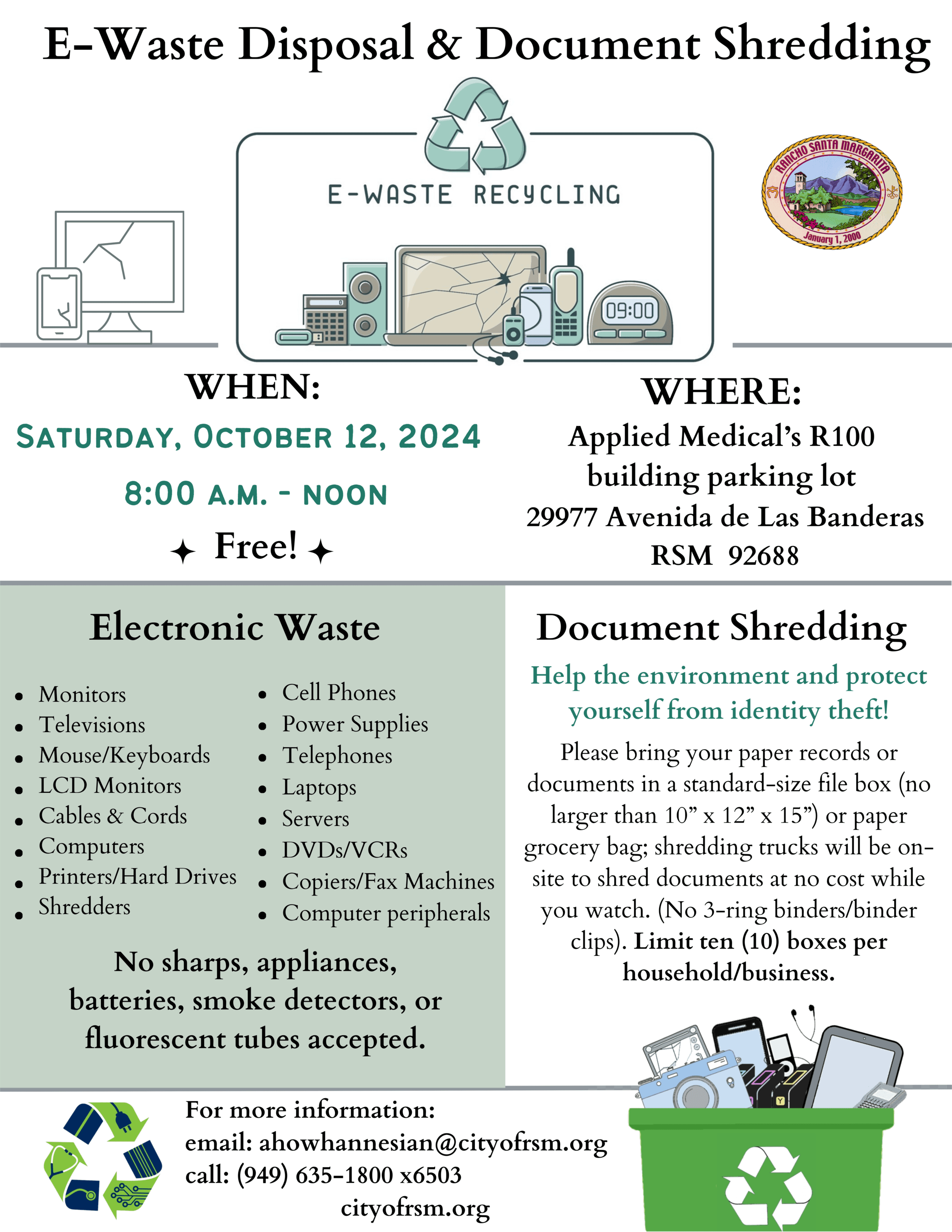 E Waste and Document Shredding  Flyer 03302024.pdf