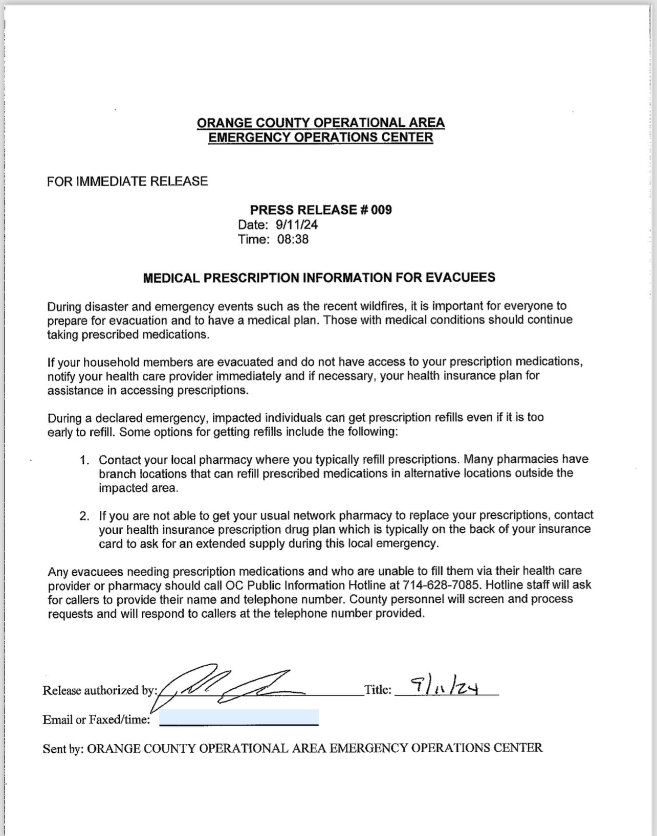 prescription medication in evacuation image