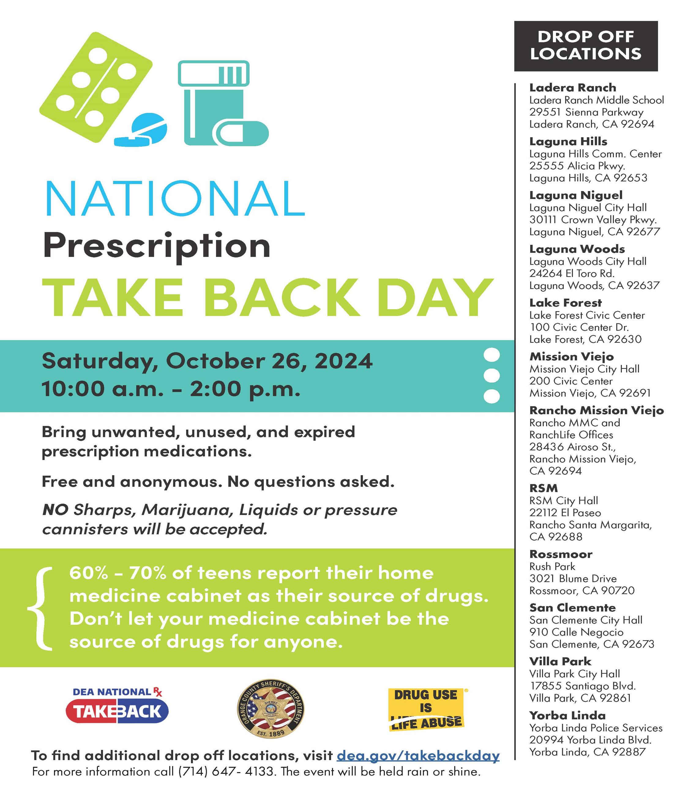 Natl Presc Take Back Day Oct 2024
