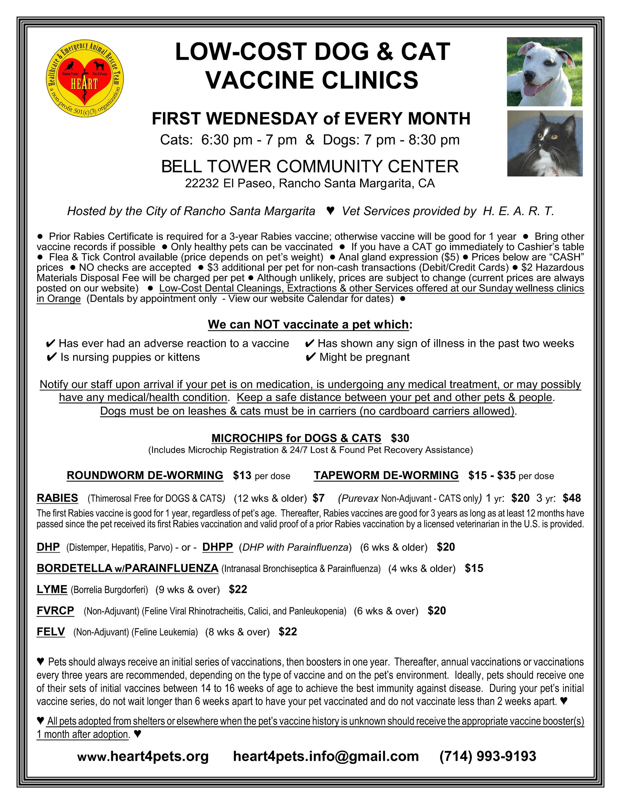 2018 Vaccine Clinic Flyer