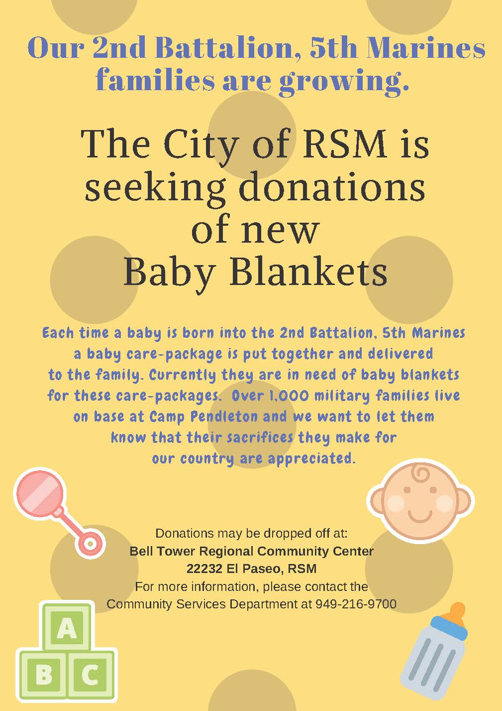 Baby Blanket Drive flyer