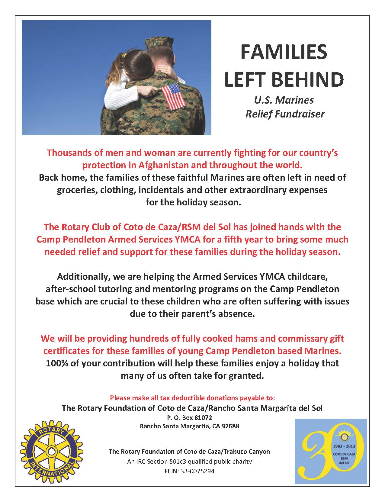 Families Left Behind flyer