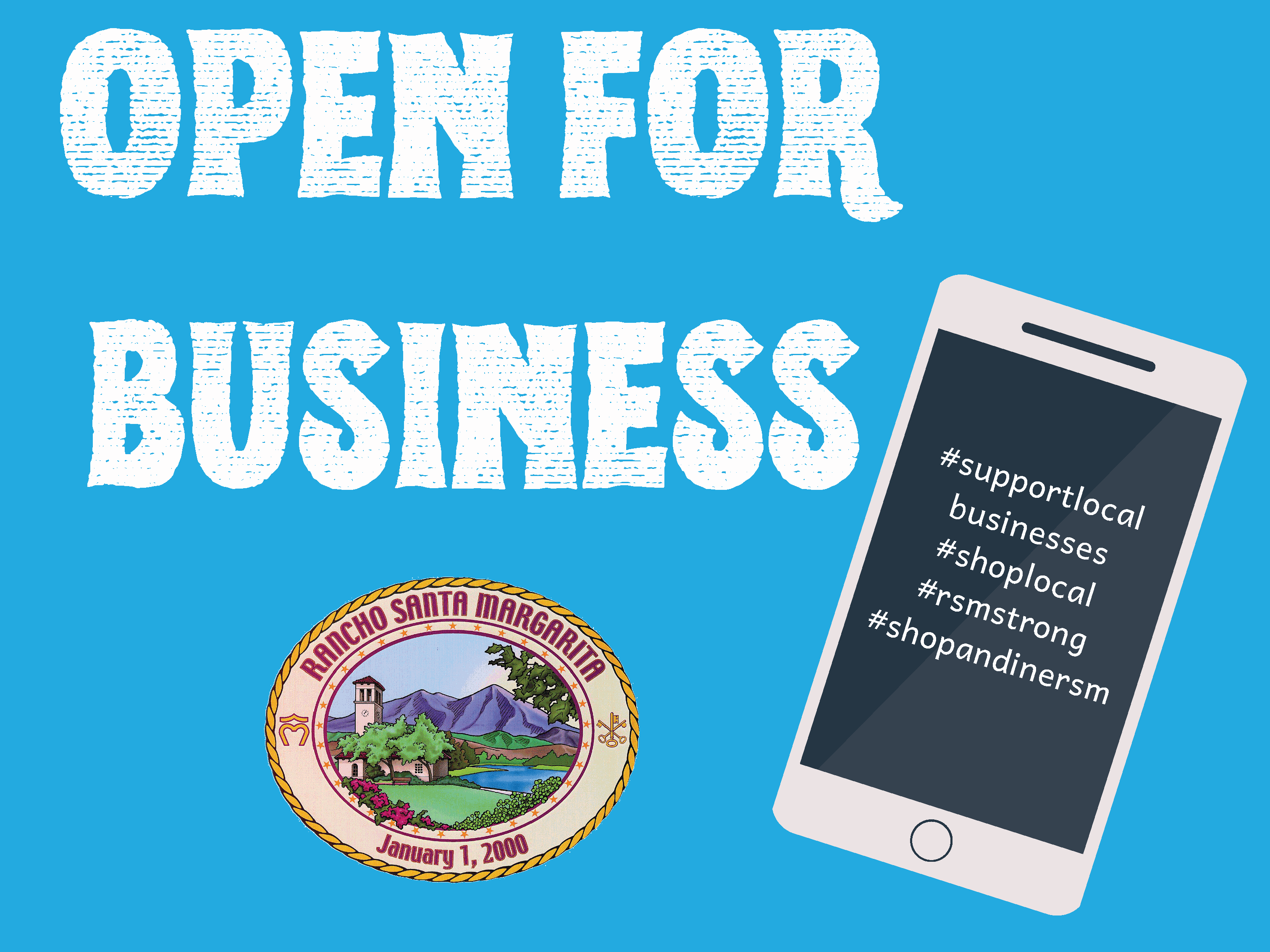 Open for business sign 2020