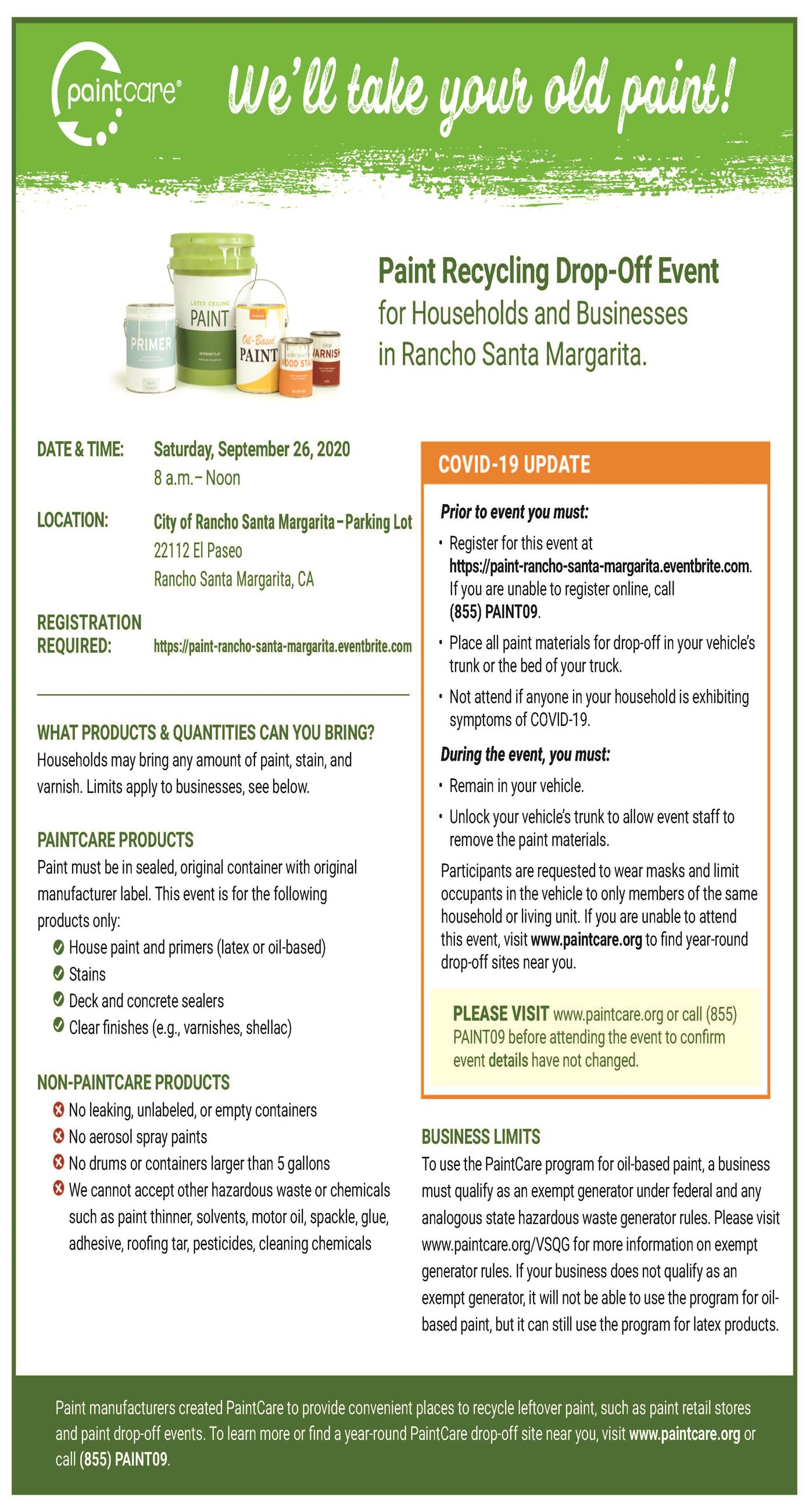 Paint Disposal flyer-event-RanchoStaMarg-092620