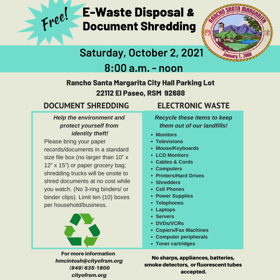 E Waste and Document Shredding graphic