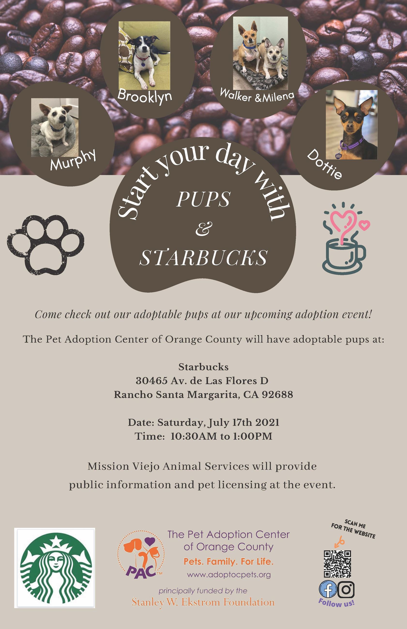 Starbucks Adoption event July 2021