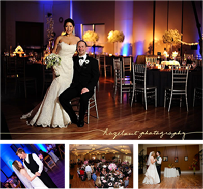 Collage of images of ballrooom